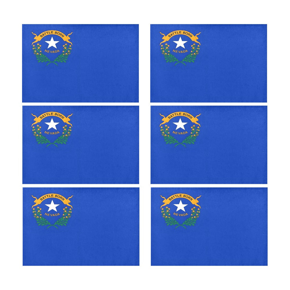 Nevada Flag Placemats 12" x 18" (Set of 6)