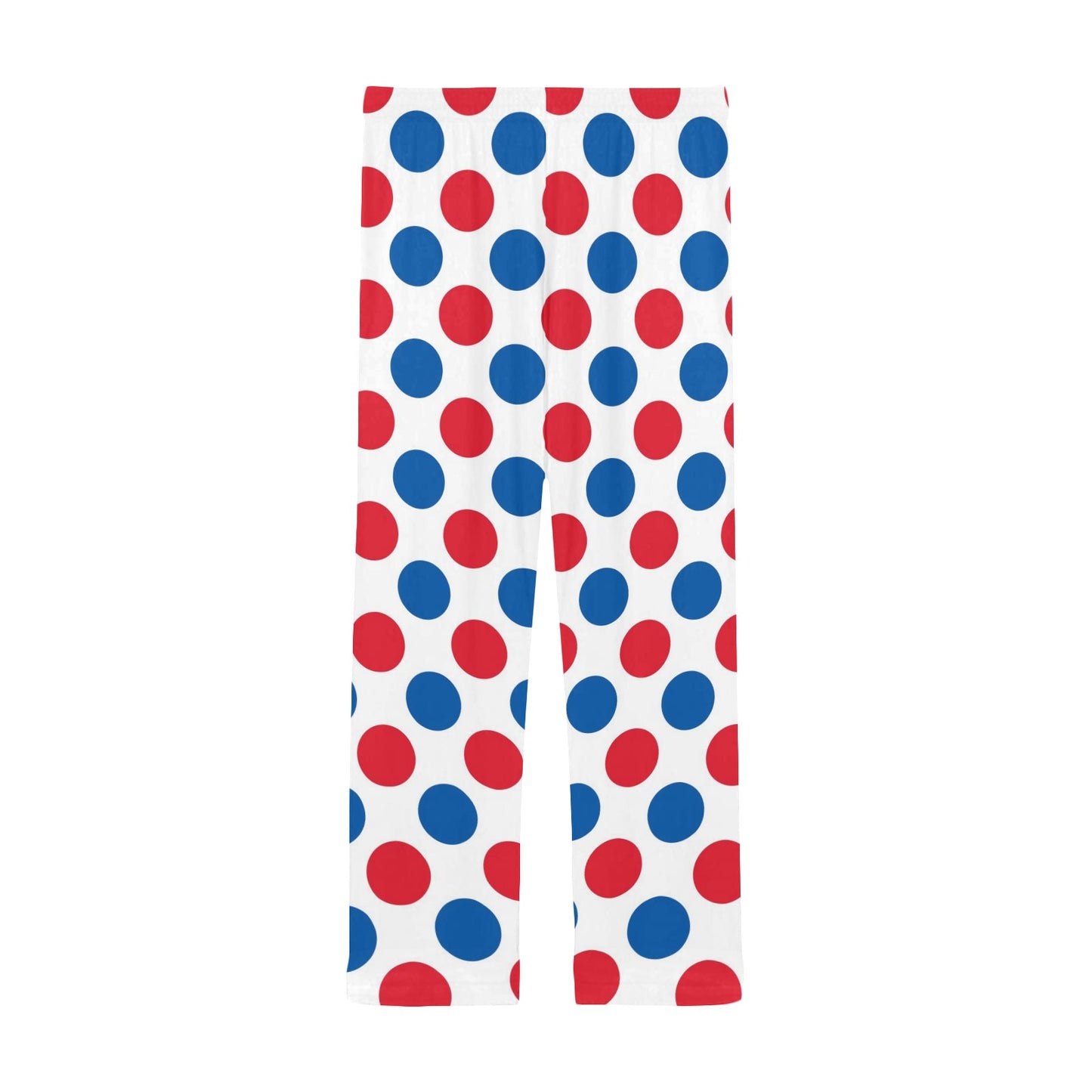 USA/American Flag Inspired Polka Dot Pattern Men’s Pajama Trousers with Pockets (Made in the USA)