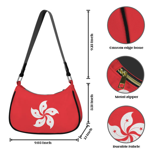 Hong Kong Flag Inspired Women's Shoulder Bag
