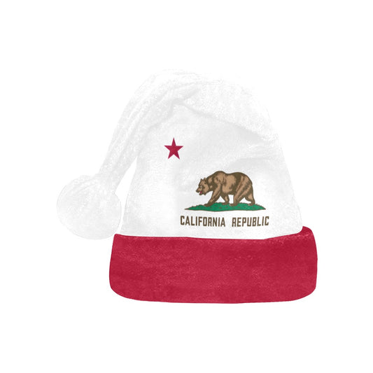 California Flag Christmas Santa Hat