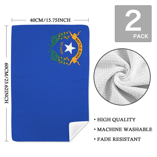 Nevada Flag Inspired Kitchen Towel 40X60cm (Pack of 2) (Made in the USA)