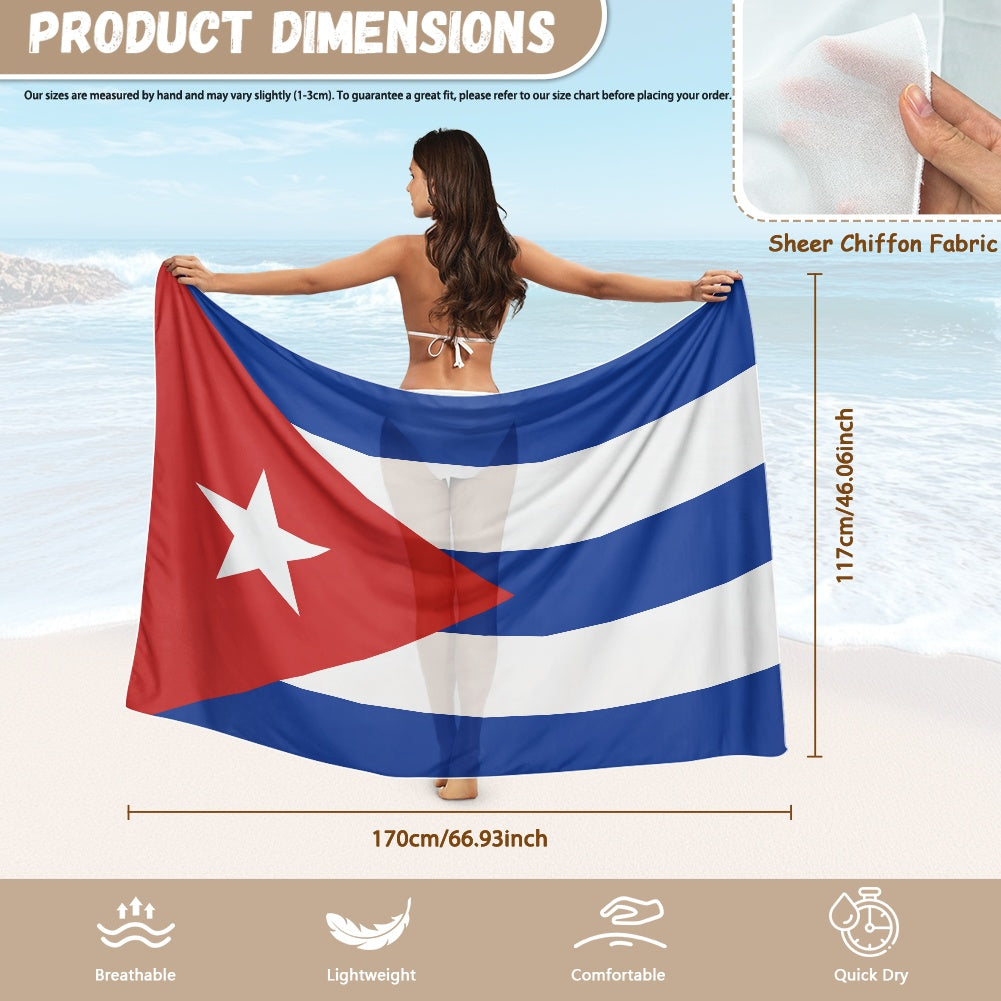 Cuba Flag Inspired Bikini Cover-Up