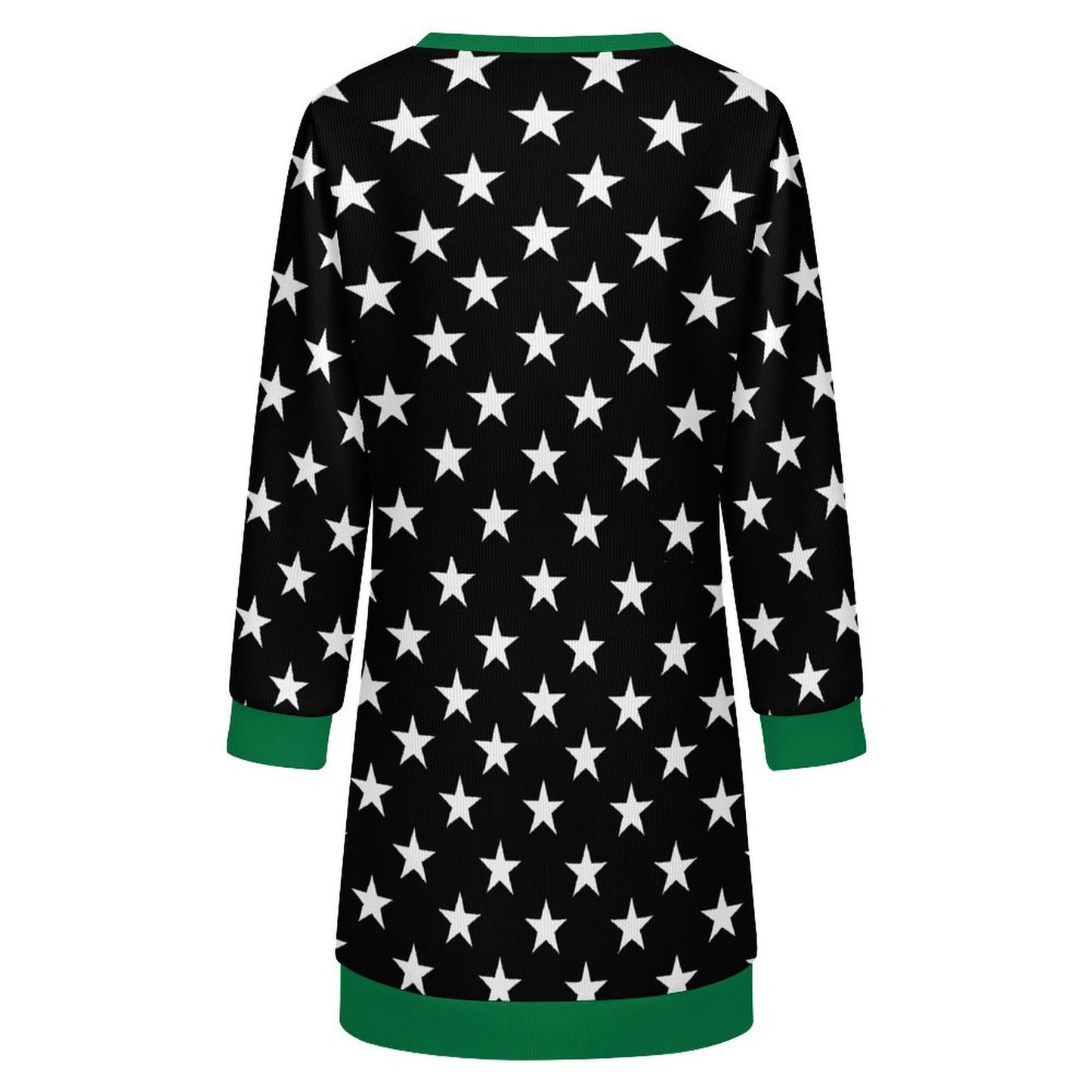 Thin Green Line Flag Inspired Sweater Dress