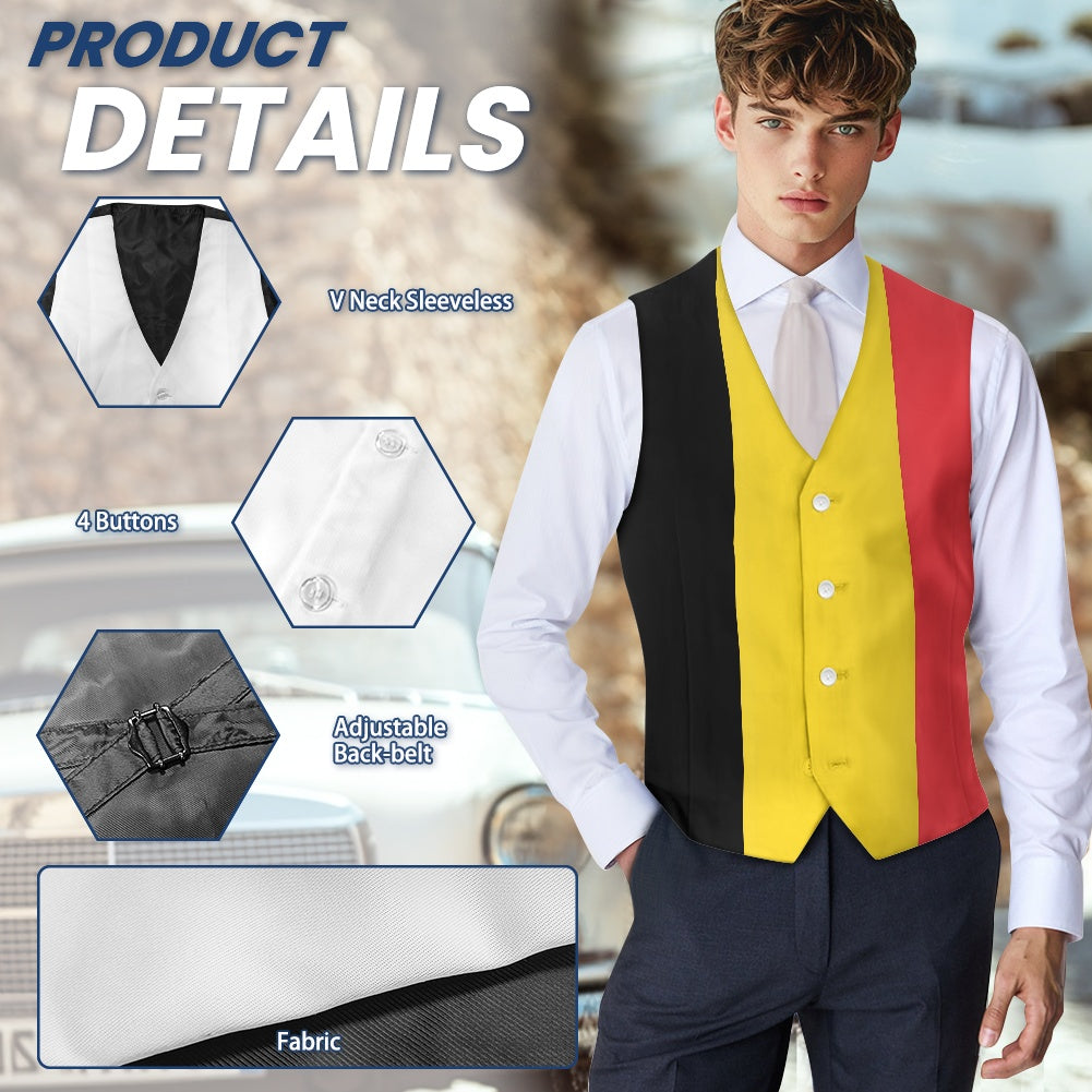 Belgiium Flag Suit vest jacket