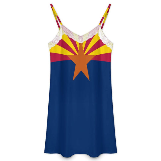 Arizona Flag Inspired Lace Trim Camisole Nightgown
