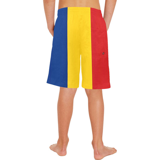 Romania Flag Inspired Boys Beach Shorts