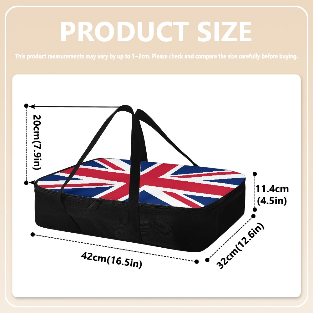 UK Britain Flag Inspired Insulated Casserole Carrier – Durable Hot & Cold Food Bag