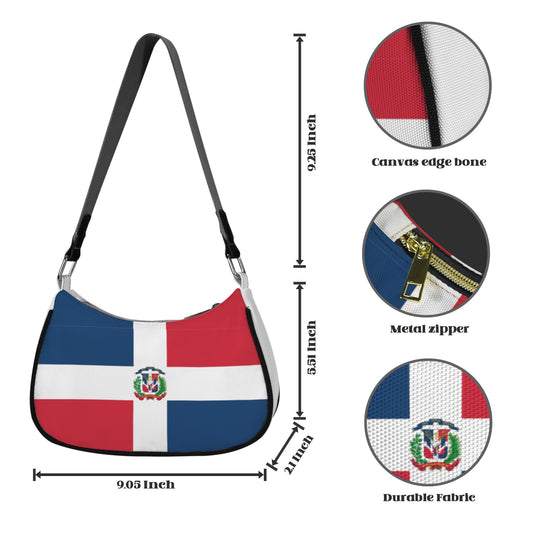 Dominican Republic Flag Inspired Women's Shoulder Bag