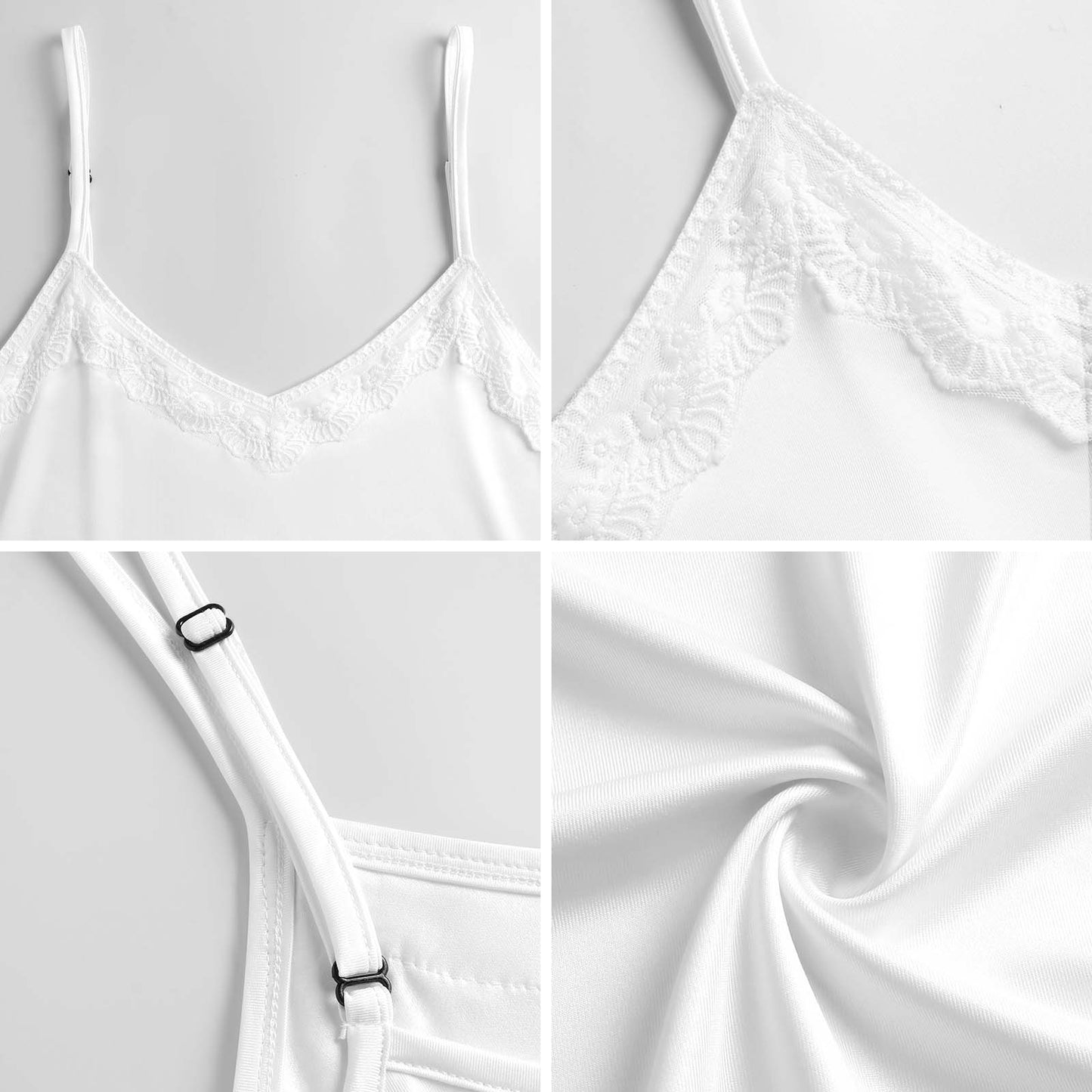 Mexico Flag Inspired Lace Trim Camisole Nightgown