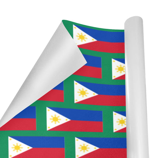 Philippines Flag Inspired Custom Gift Wrapping Paper 58"x 22.5" (4 Rolls)