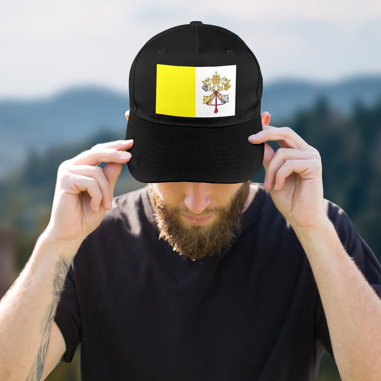 Vatican City Flag Baseball Cap (Made in USA)