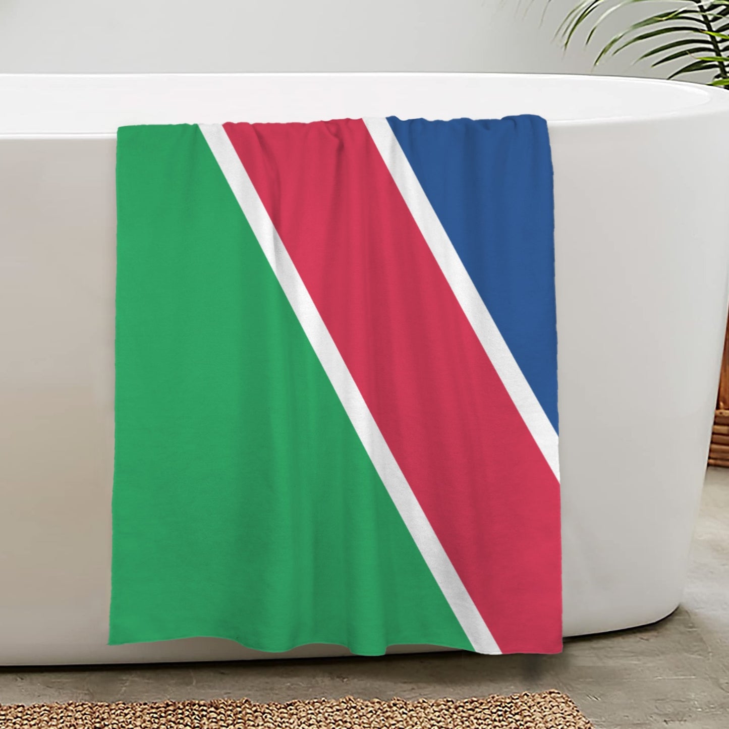 Namibia Flag Inspired Custom Bath Towel 29"x58"(Made in USA)