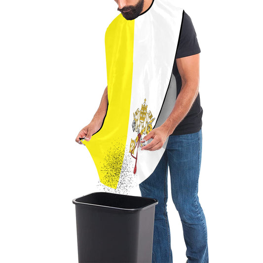 Vatican City Flag Beard Bib Apron for Men Shaving & Trimming