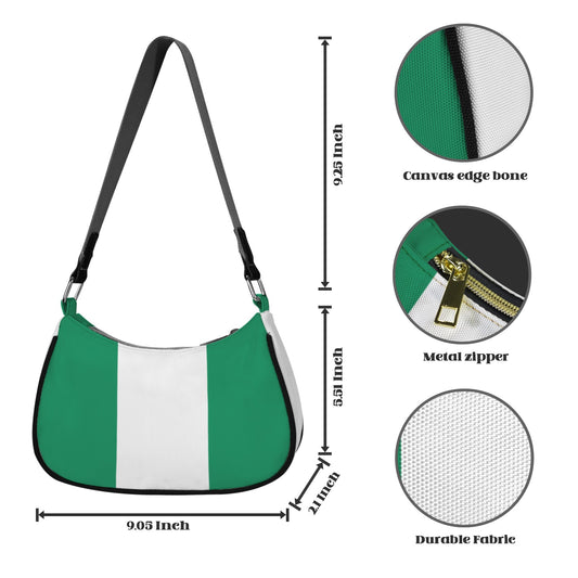 Nigeria Flag Inspired Women's Shoulder Bag