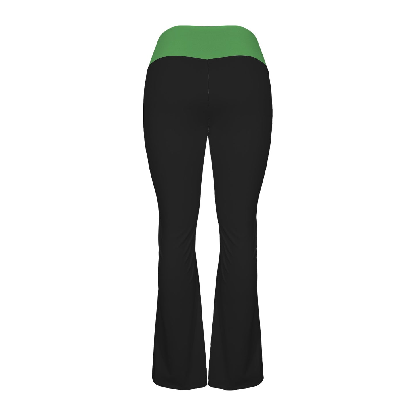 Thin Green Line Flag Inspired Women's V-Crossover High Waisted Flare Leggings