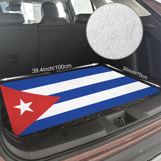 Cuba Flag Inspired Car Trunk Mat 100 × 75 cm / 39.4 × 30 in Printed in the USA