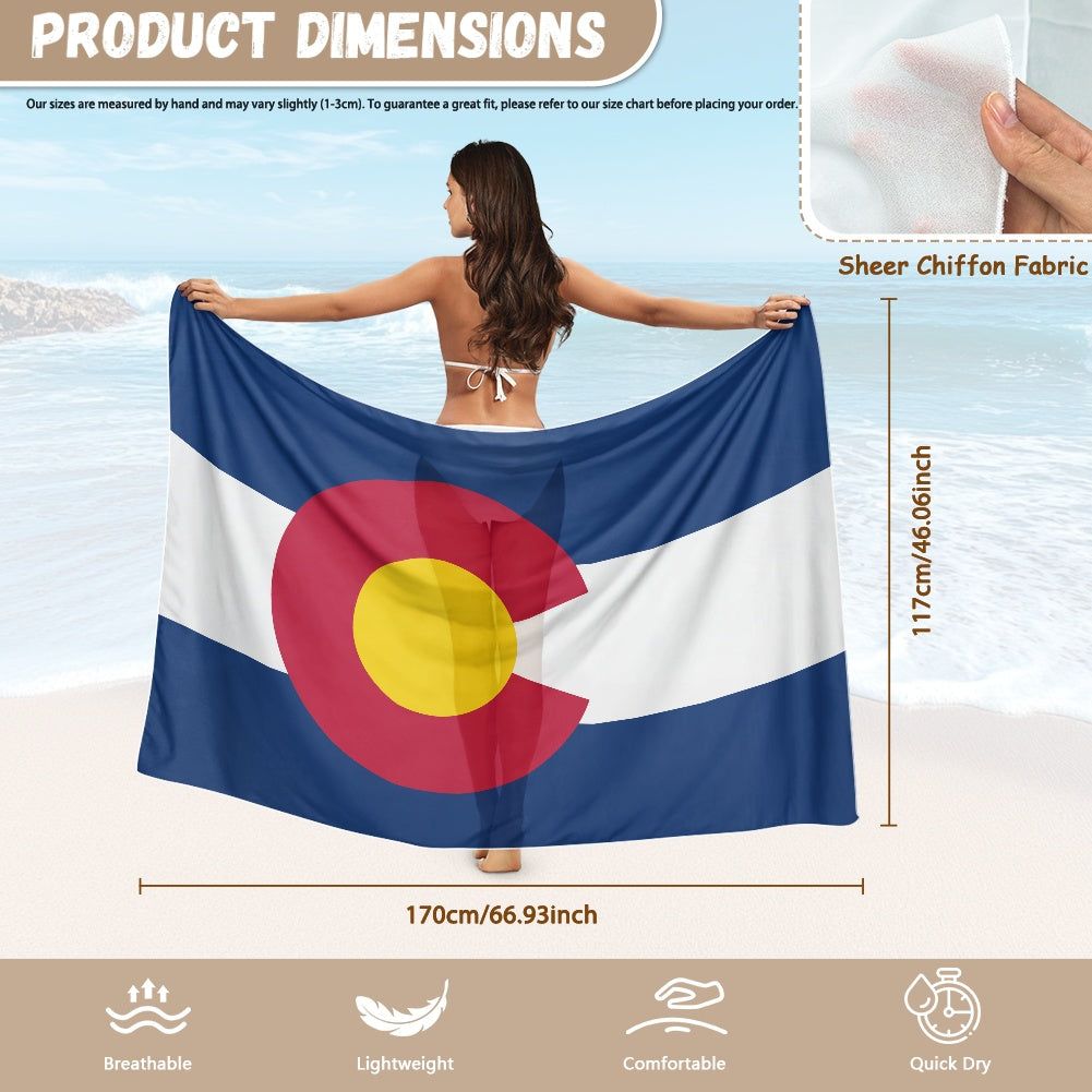 Colorado Flag Inspired Bikini Cover-Up