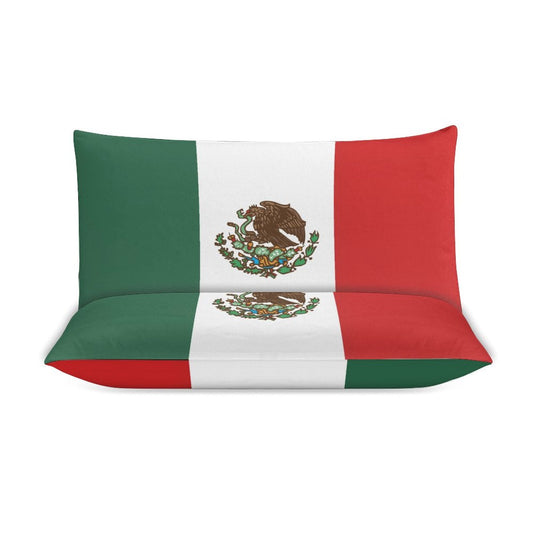 Mexico Flag Inspired 3-Piece Bedding Set (1 Duvet Cover + 2 Pillow Shams) – 102"×90"