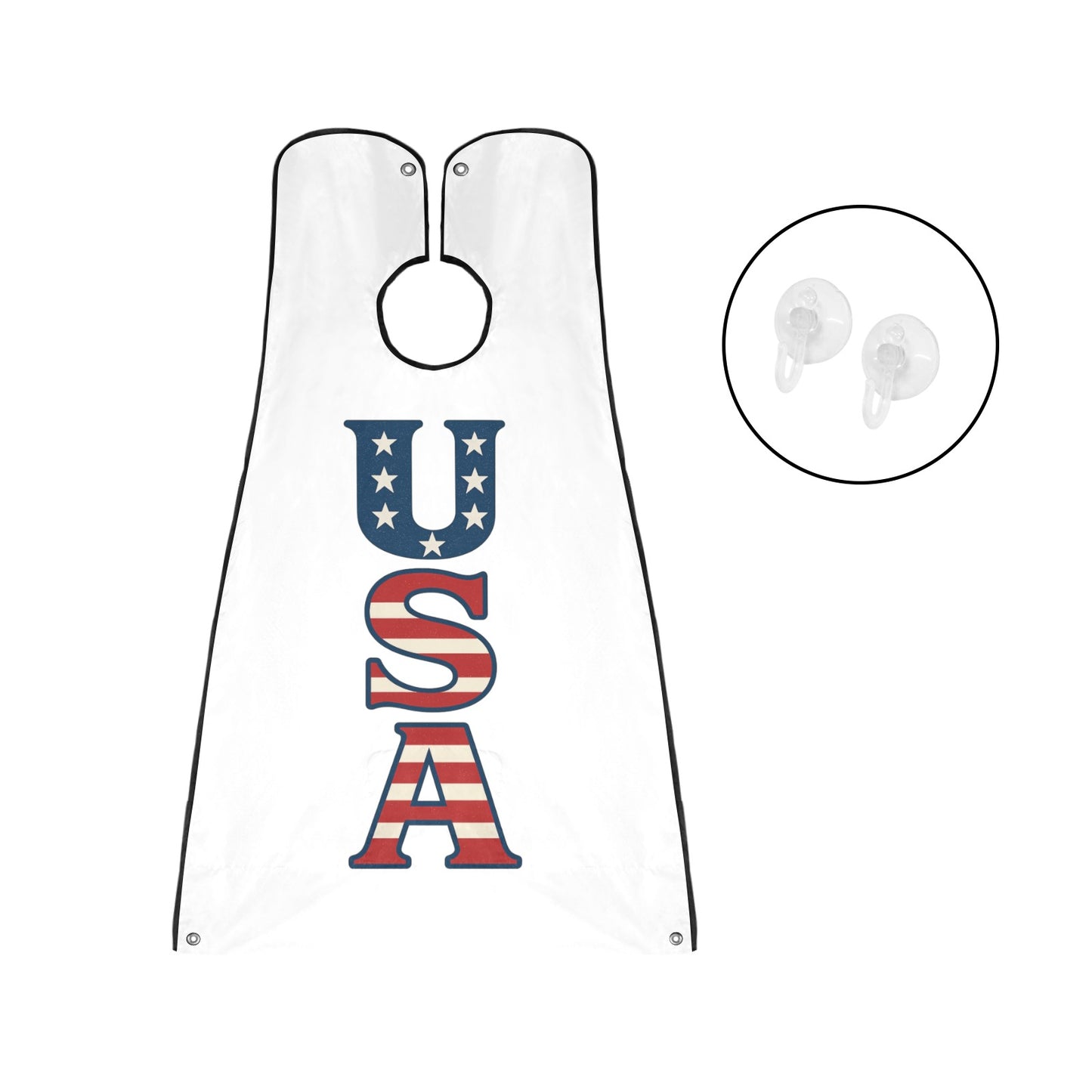 USA/American Flag "USA" Beard Bib Apron for Men Shaving & Trimming