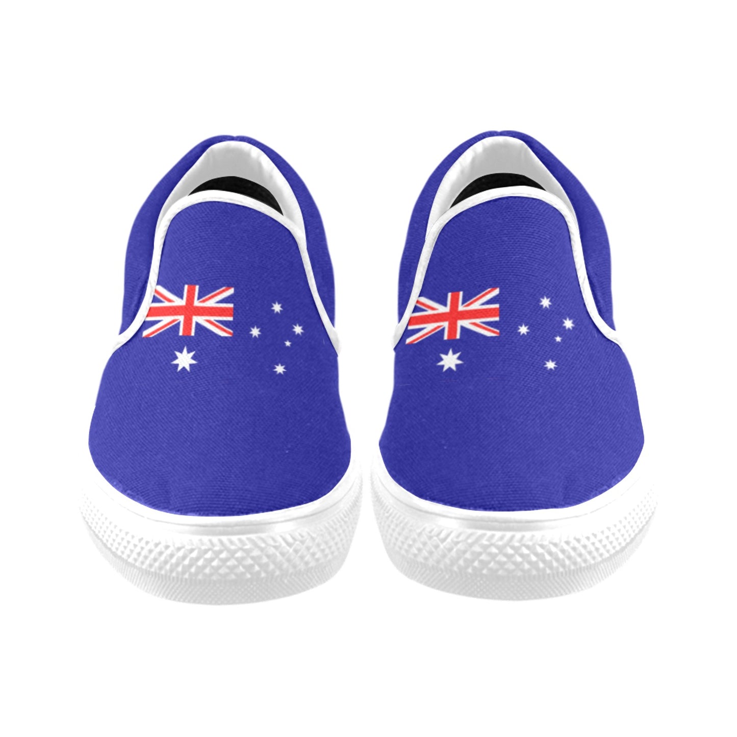 Australia Flag Inspired Slip-on Canvas Men's Shoes (Model019)(Two Shoes With Different Printing)