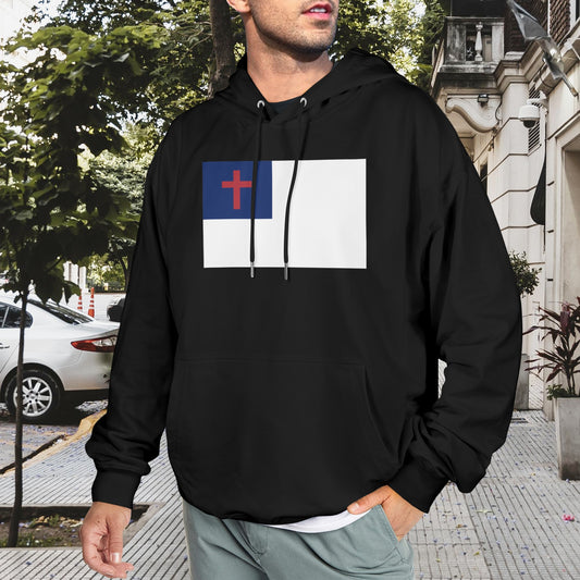Christian Flag Inspired Men's Hoodie (Made in the USA)