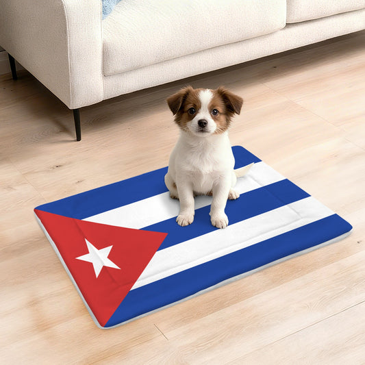 Cuba Flag Inspired Pet Mat 25x18inch (Made in the USA)