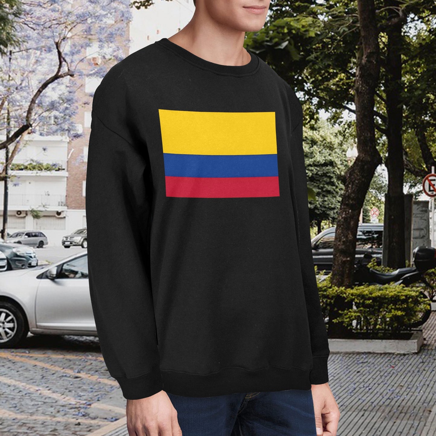 Colombia Flag Unisex Fleece Sweatshirt (Made in the USA)