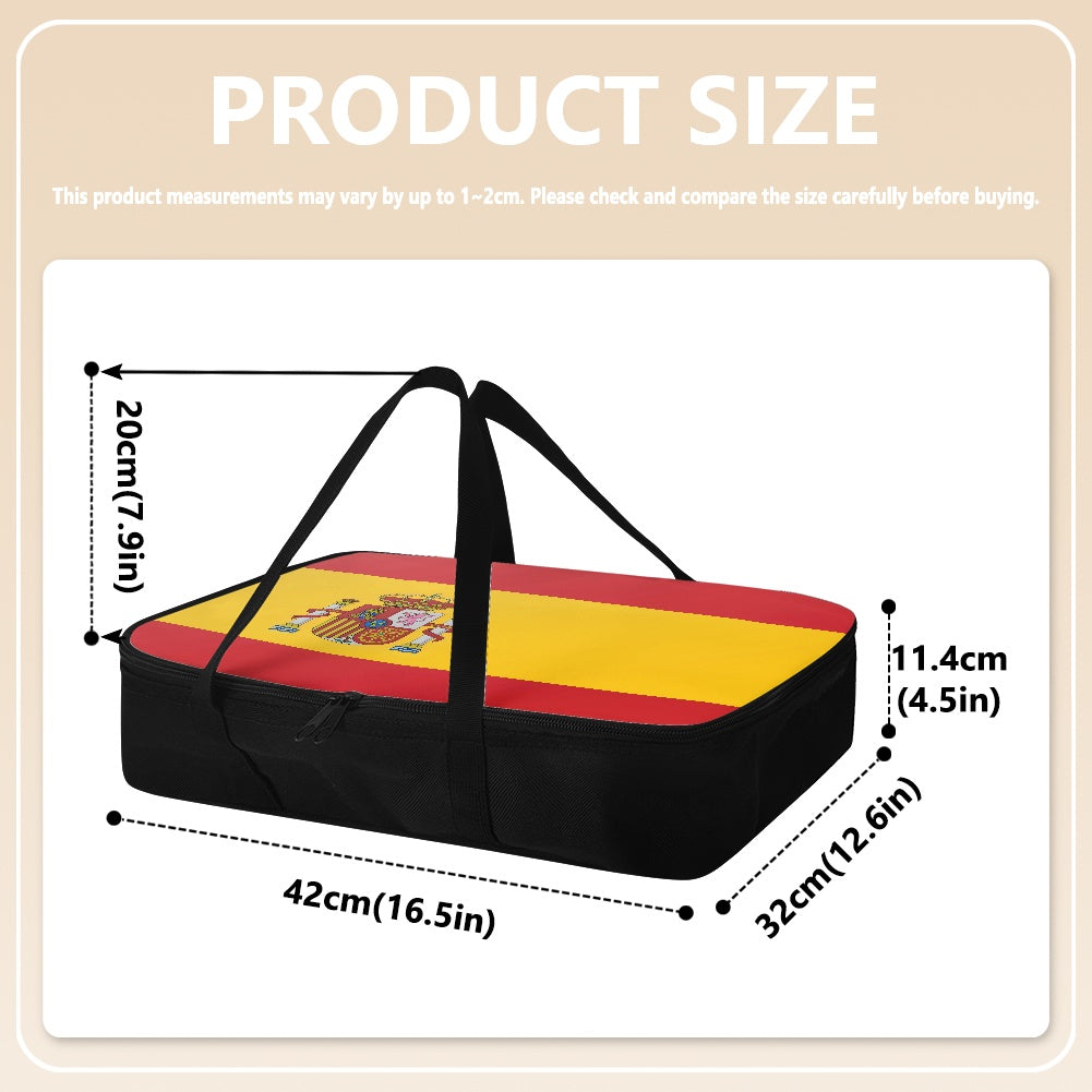 Spain Flag Inspired Insulated Casserole Carrier – Durable Hot & Cold Food Bag