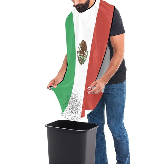 Mexico Flag Beard Bib Apron for Men Shaving & Trimming