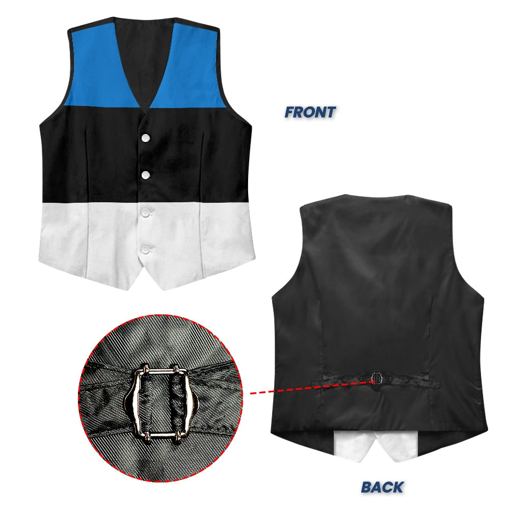 Estonia Flag Suit vest jacket