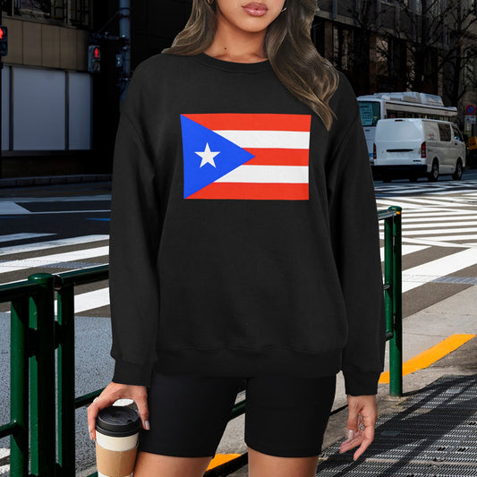 Puerto Rico Flag Unisex Fleece Sweatshirt (Made in the USA)