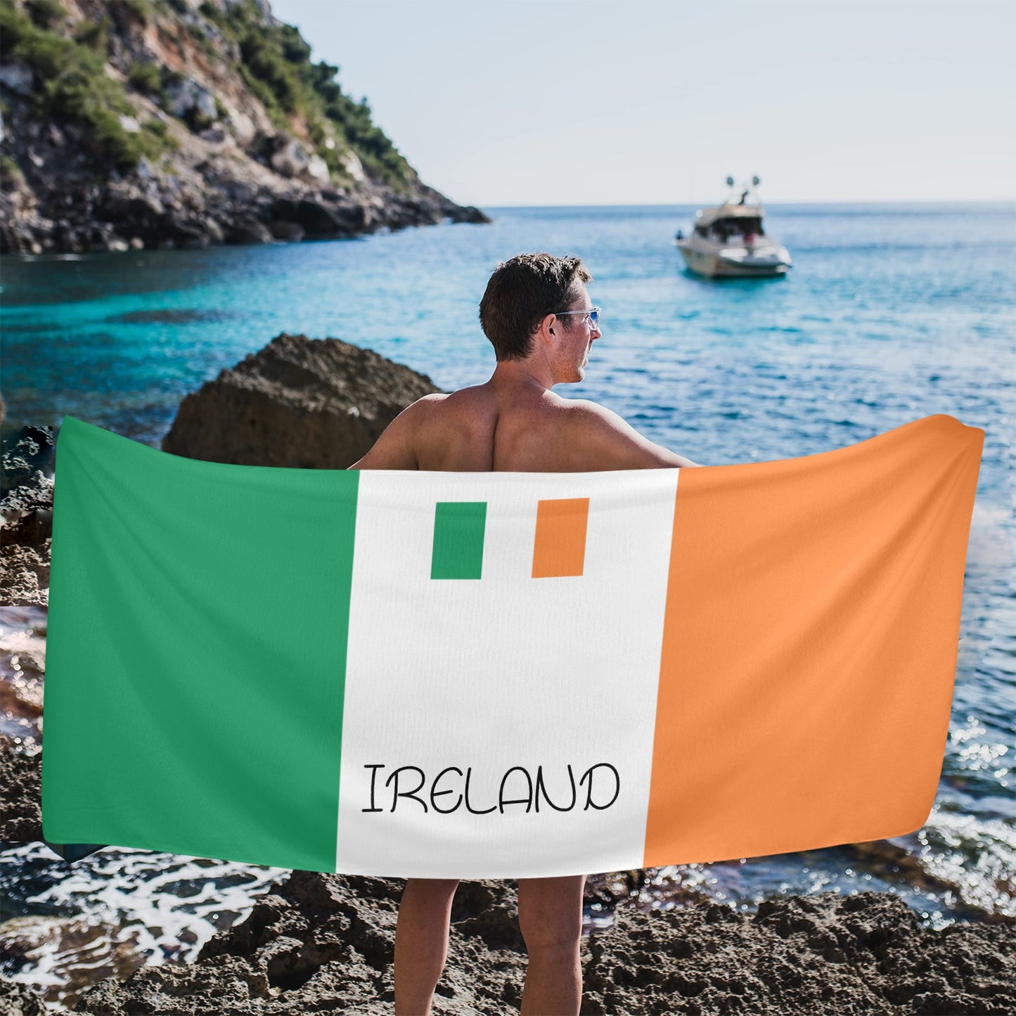 Ireland Flag Beach Towel 31"x71" (Made in USA)