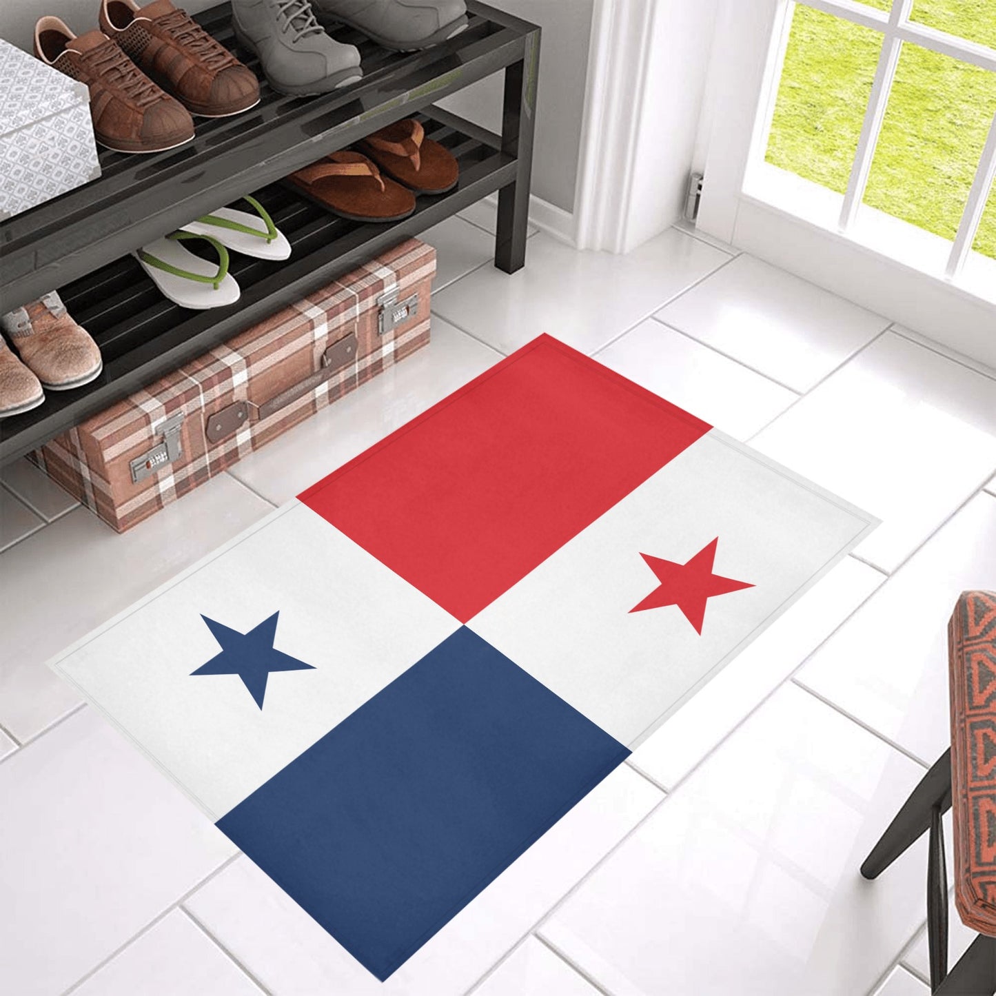 Panama Flag Inspired Doormat 30" x 18" (Sponge Material)