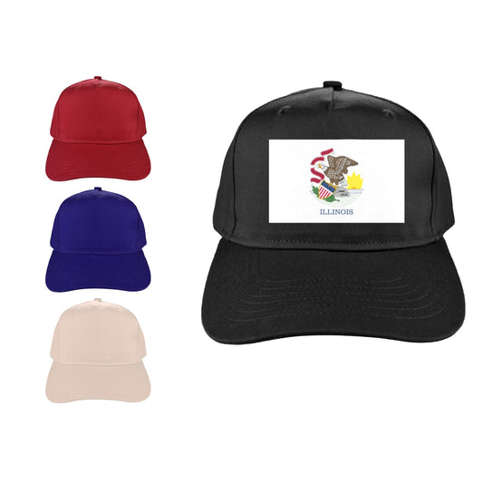 Illinois Flag Baseball Cap (Made in USA)