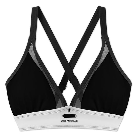 Come and Take It Flag Inspired Women's Mesh Drawstring Skirt and Swimsuit Set