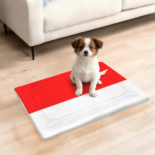 Indonesia Flag Inspired Pet Mat 25x18inch (Made in the USA)