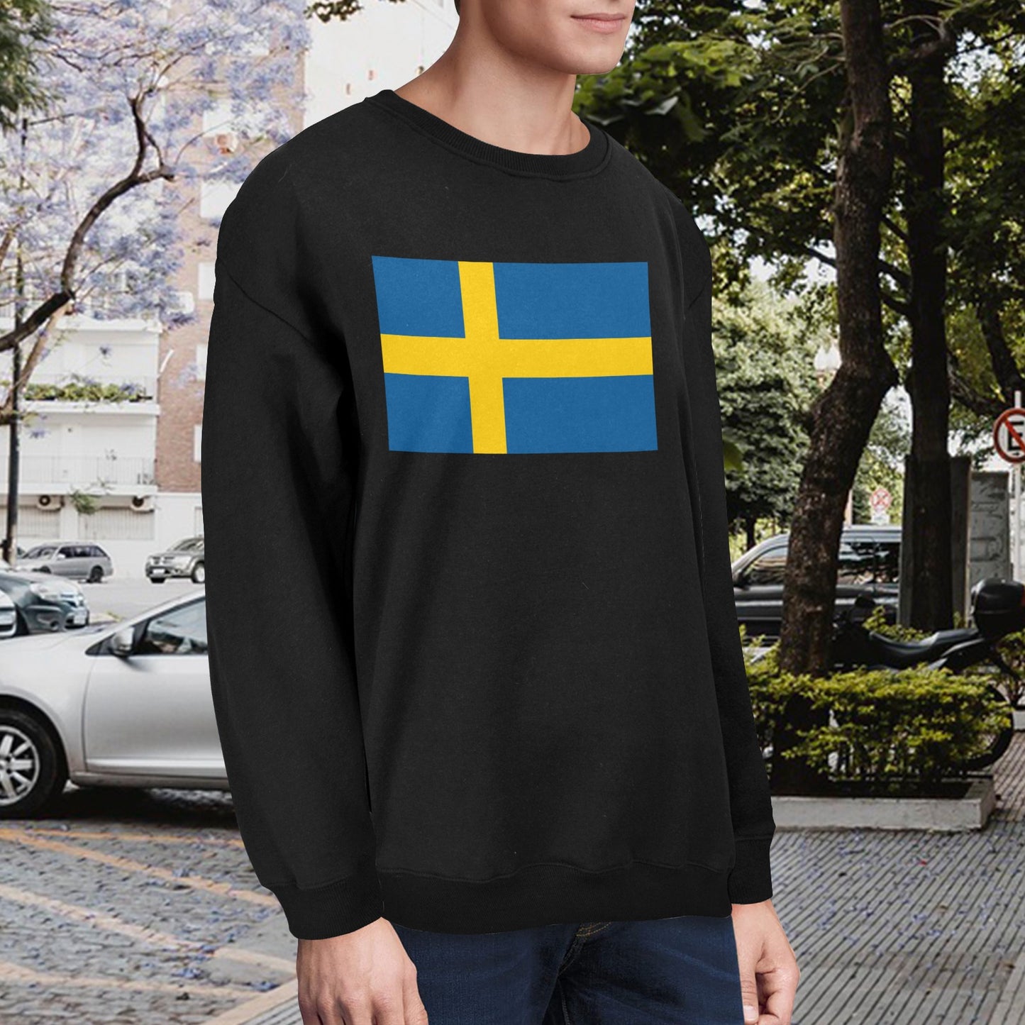 Sweden Flag Unisex Fleece Sweatshirt (Made in the USA)