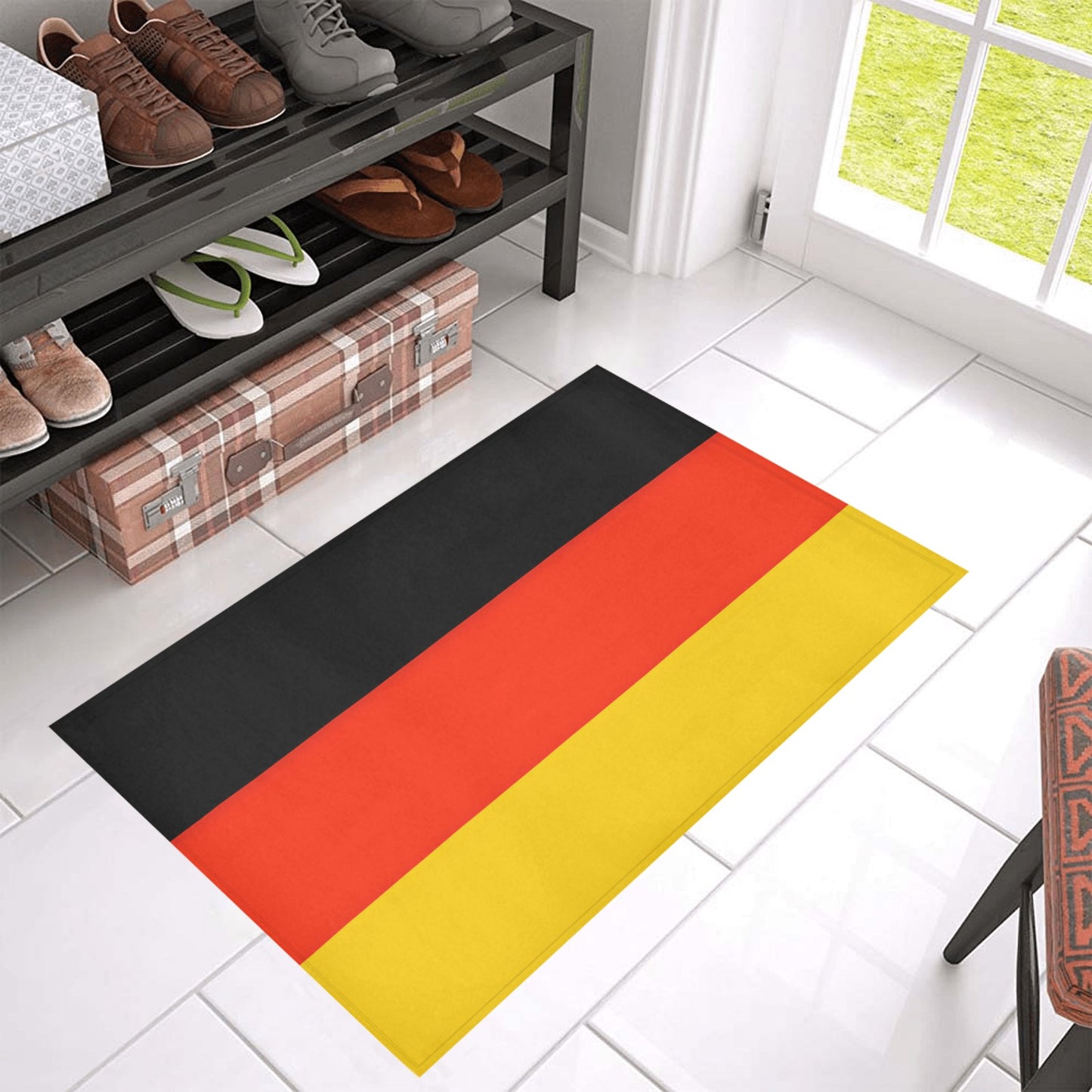 Germany Flag Inspired Doormat 30" x 18" (Sponge Material)