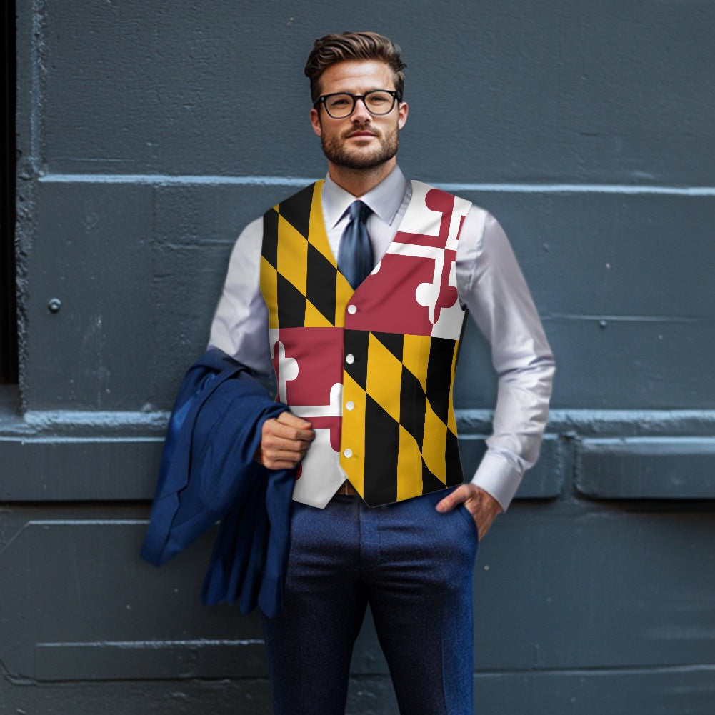 Maryland Flag Suit vest jacket