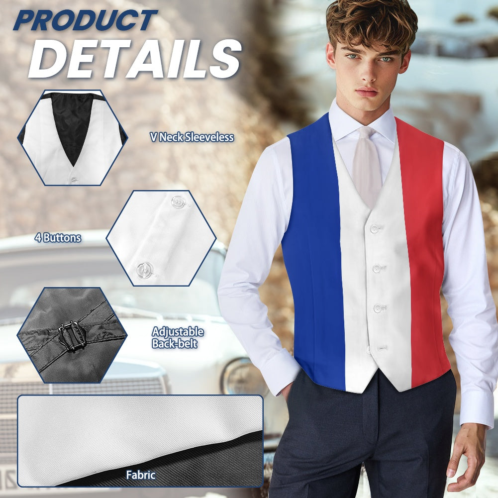 France Flag Suit vest jacket
