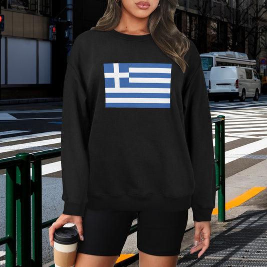 Greece Flag Unisex Fleece Sweatshirt (Made in the USA)