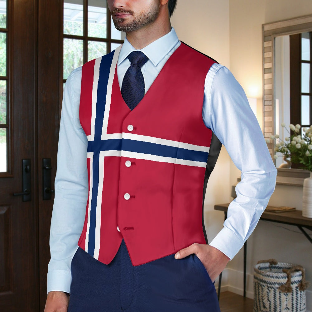 Norway Flag Suit vest jacket