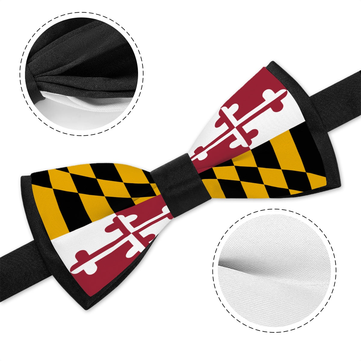 Maryland Flag Inspired Bow Tie – Look Sharp, Show your Columbian Pride
