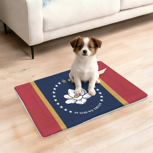 Mississippi Flag Inspired Pet Mat 25x18inch (Made in the USA)
