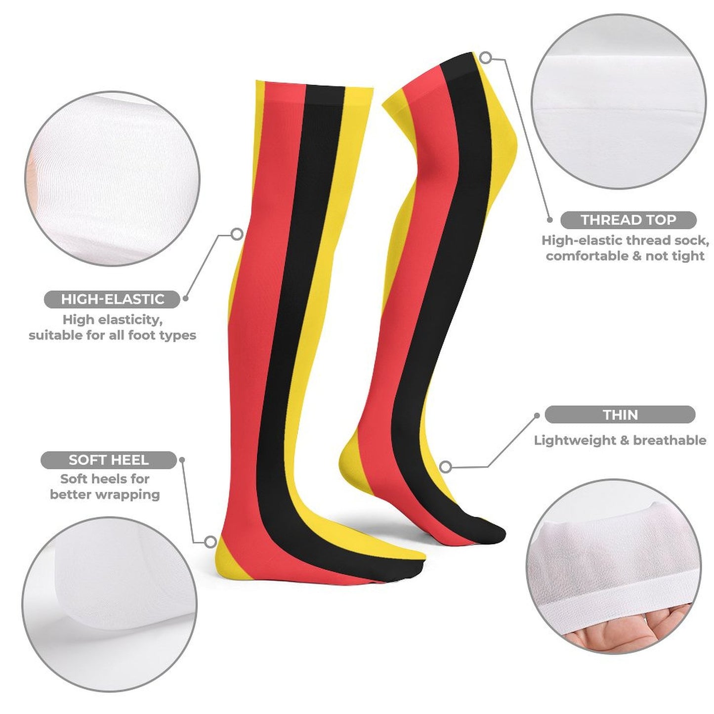 Belgium Flag Trendy Stockings(Long)