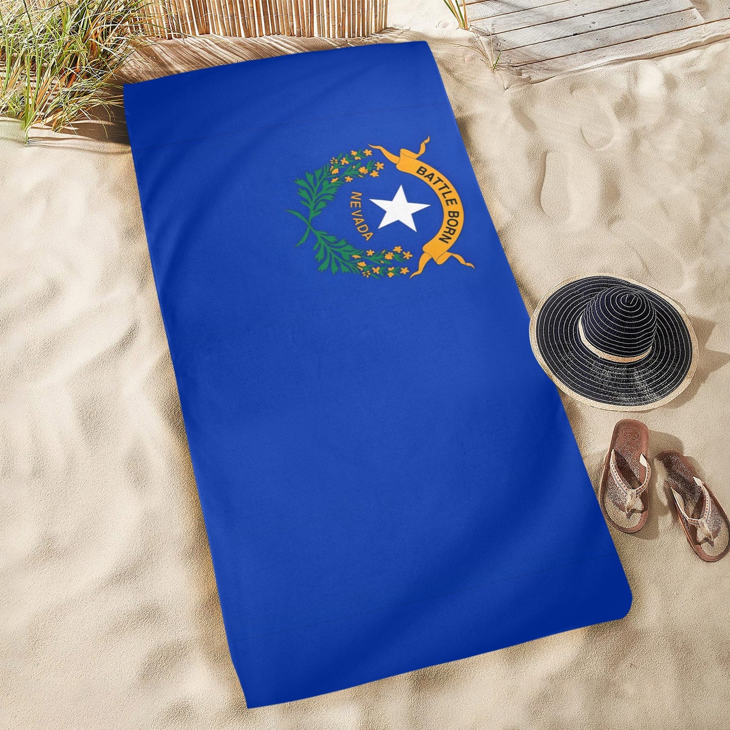 Nevada Flag Beach Towel 31"x71" (Made in USA)