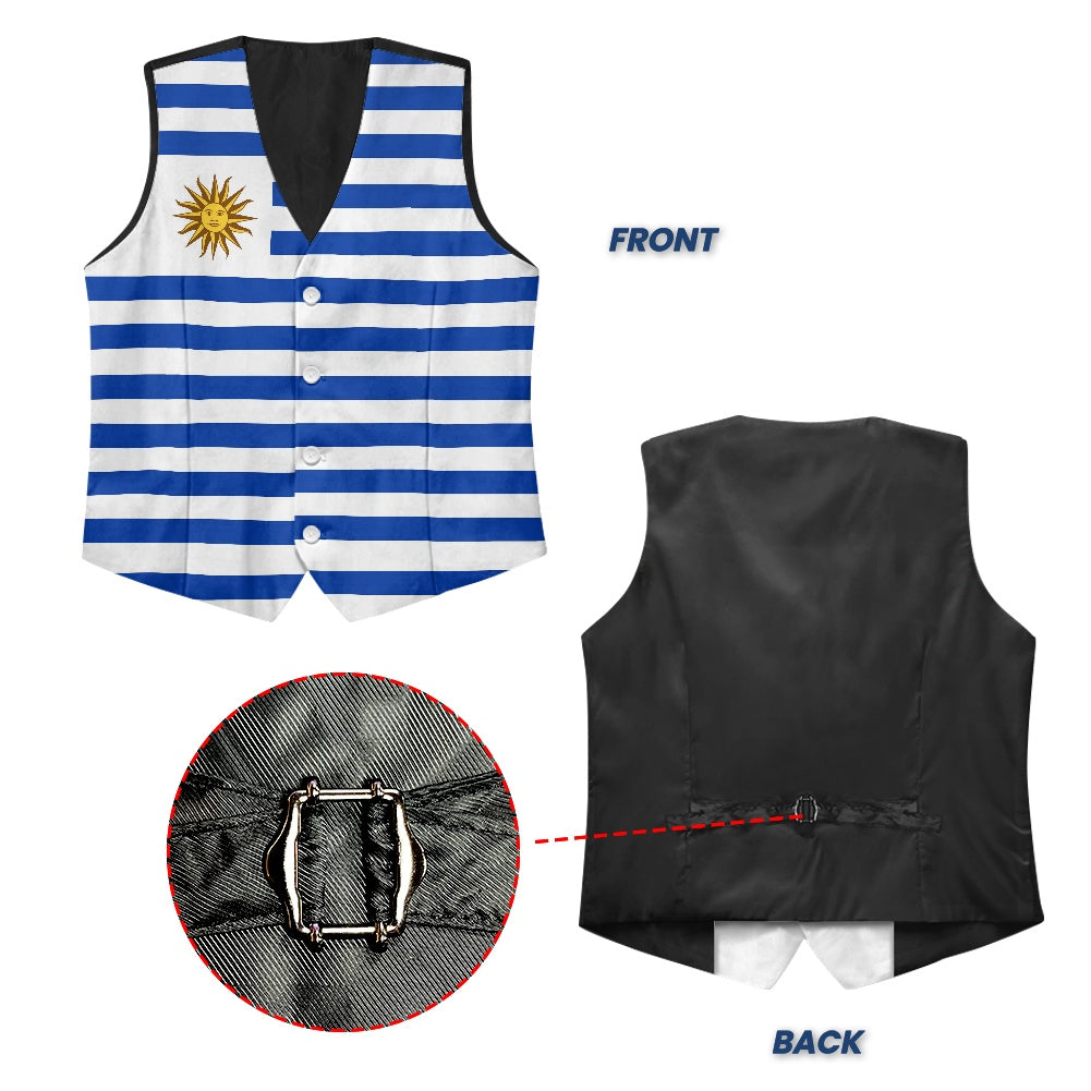 Uruguay Flag Suit vest jacket