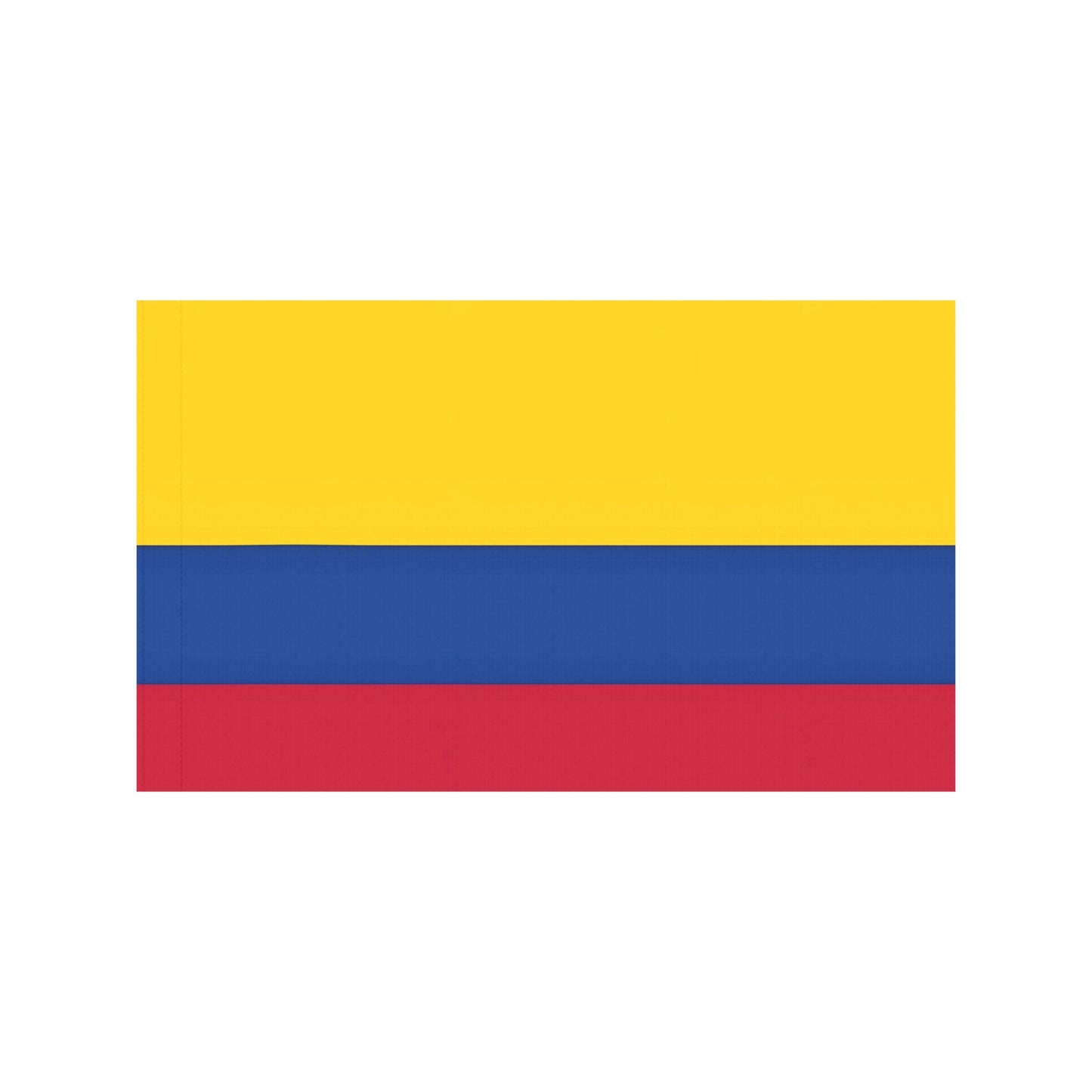 Colombian flag with yellow, blue, red stripes, Luv My Flag.