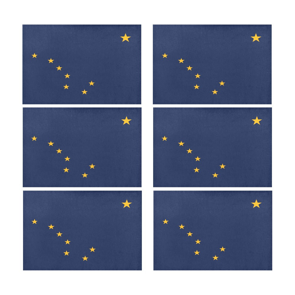 Alaska Flag Placemats 12" x 18" (Set of 6)