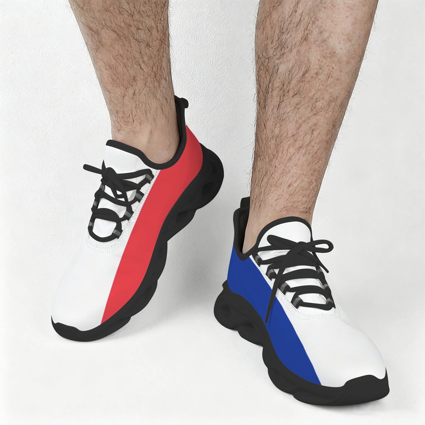 France Flag Inspired Men's Twisted Sole Sneakers